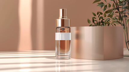 bottle of perfume on the table Generated AI