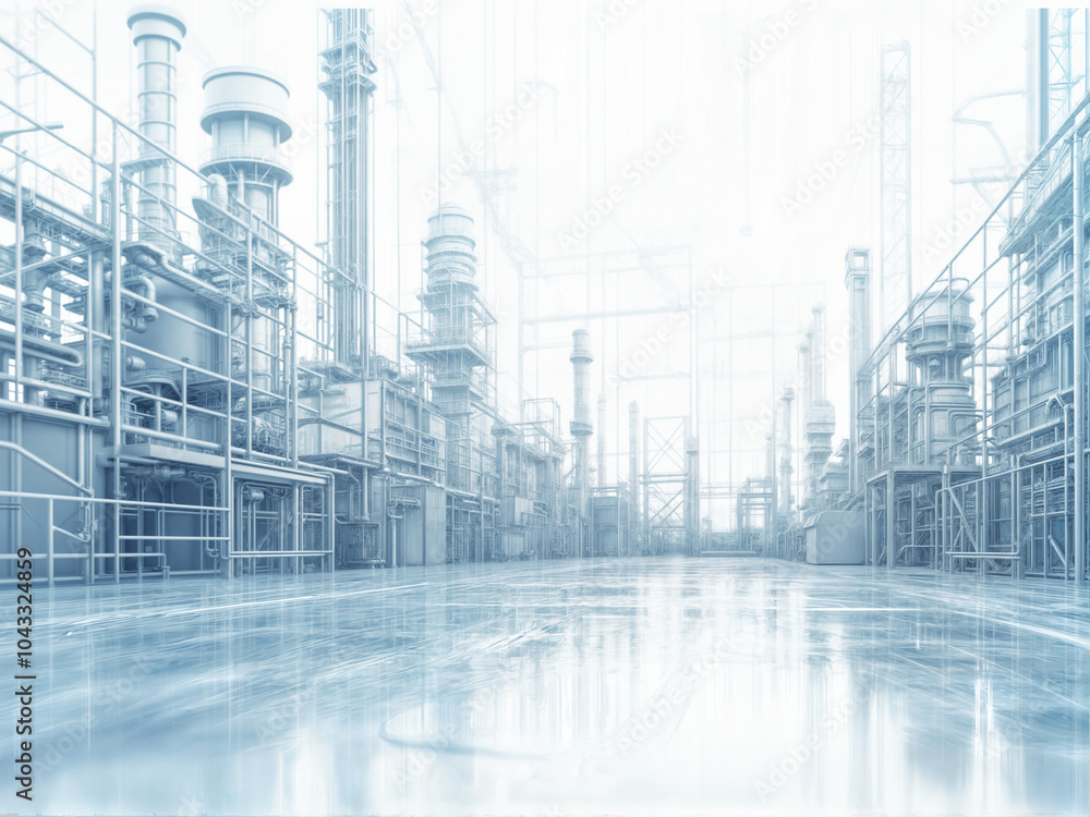 Poster abstract background of construction site sketch on white background. generative ai