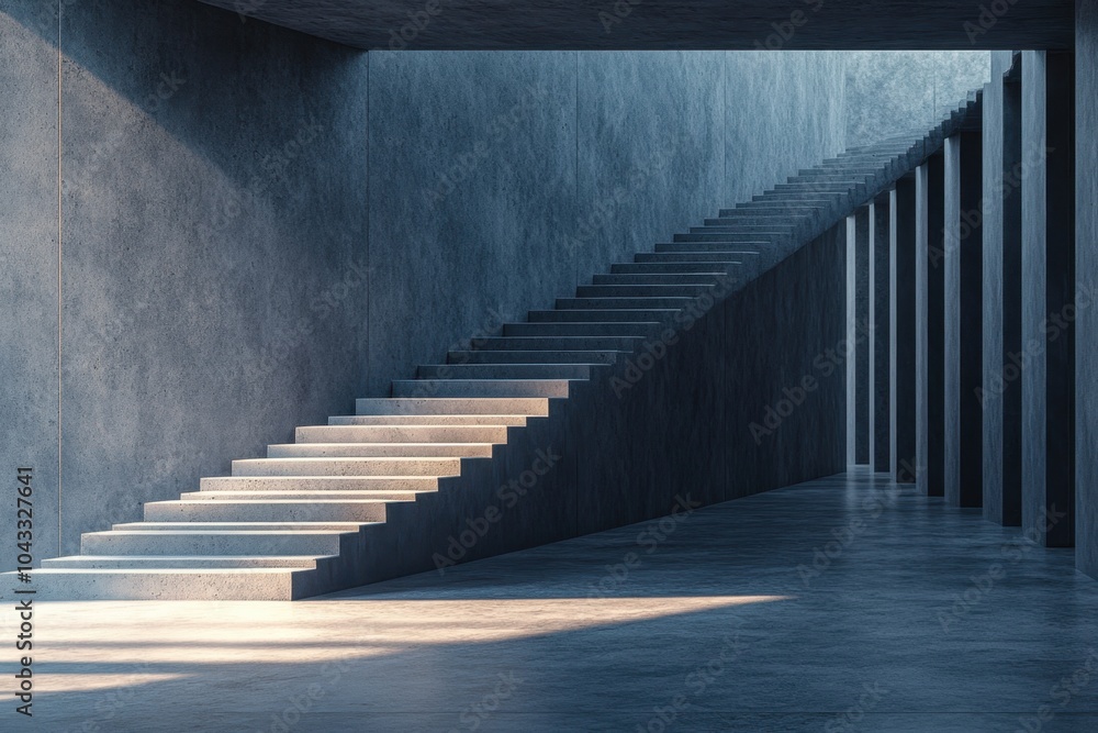Aufkleber a sharp, angular structure casting a long, dark shadow, symbolizing the sharp divisions and rigid st