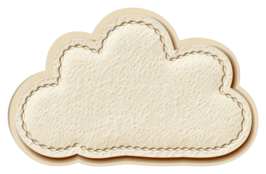 PNG Cloud shape ticket accessory cushion.
