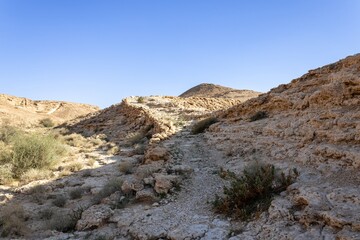 The historical camel trail in Thadiq, Saudi Arabia