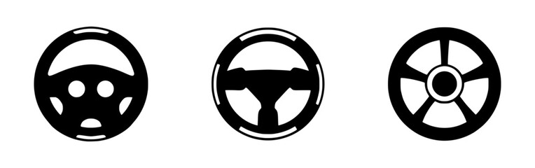 Steering wheel doodle icon