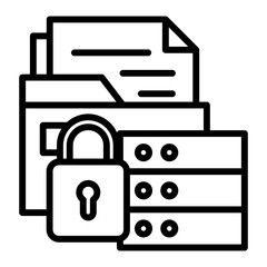 Fototapeta premium Private Data Icon