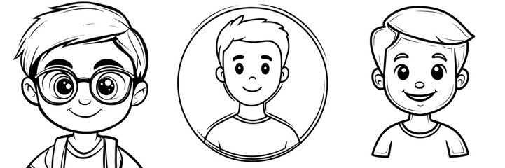 This modern flat illustration uses grayscale to represent profile pictures, avatars, user profiles, person icons and gender-neutral silhouettes. The design can be used as a social media profile,