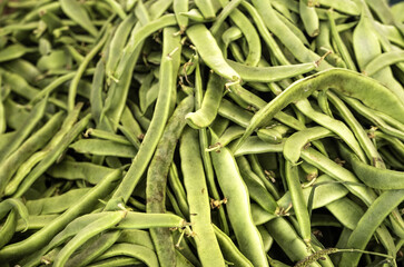 Green beans in a market