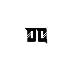Obraz premium DQ monogram logo design letter text name symbol monochrome logotype alphabet character simple logo 