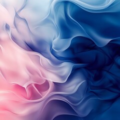 Obraz premium Soft flowing abstract shapes in pink and blue tones.
