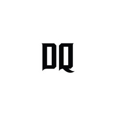 DQ monogram logo design letter text name symbol monochrome logotype alphabet character simple logo
