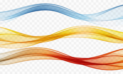 Set of color abstract wave, design element