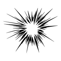 PNG comic explosion burst, transparent background