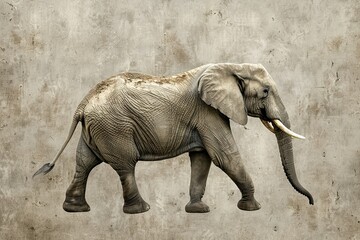  Unique wild animals depicted on a gray background, ideal for creative artwork ideas.