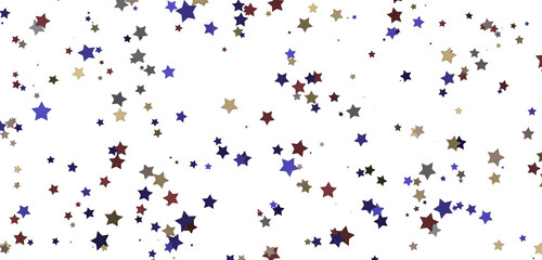 XMAS stars. Confetti celebration, Falling golden abstract decoration for party, birthday celebrate,