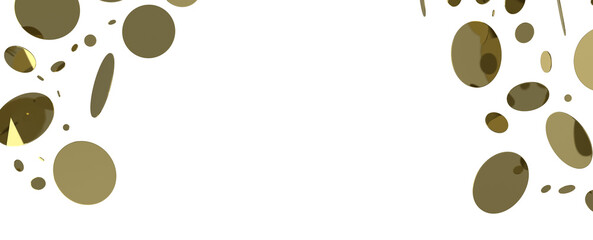 Golden Celebration: Captivating 3D Illustration of Shimmering Gold Confetti