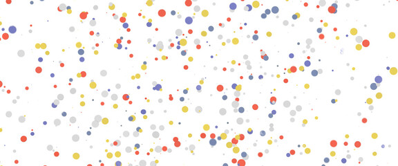  Colorful confetti on white background