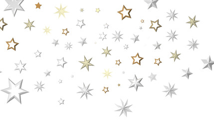 Plummeting Christmas Sparkles: Captivating 3D Illustration of Descending Holiday Star Glitters