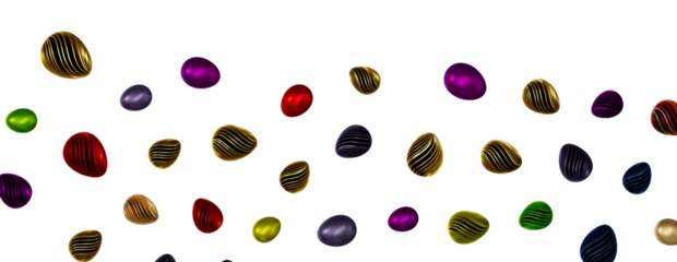 Beautiful colorful easter eggs on