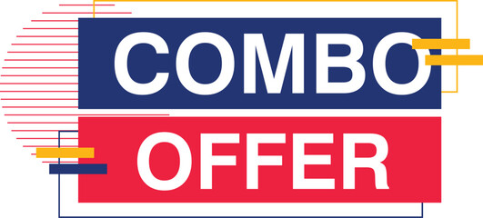 Fototapeta premium Combo offer exclusive offer discount voucher tag label sale banner design