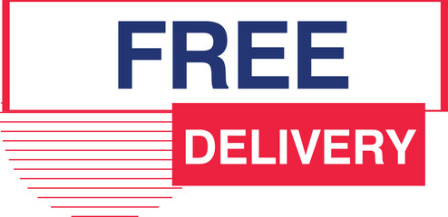 Free delivery or free shipping labels. Banner template Stamp, Imprint, Seal Free service Promotion 