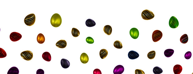 Beautiful colorful easter eggs on