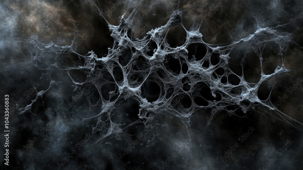 Poster exploring the intricate web of cosmic structures a glimpse into the fabric of the universe