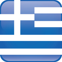 Fototapeta premium Cube shaped national flag of the European country of GREECE