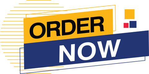 Fototapeta premium Buy Now Order Now Register Now Banner, Speech Bubble, Label, Ribbon Template