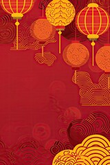 Obraz premium Chinese new year background wallpaper poster