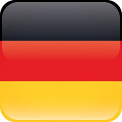 Cube shaped national flag of the European country of GERMANY