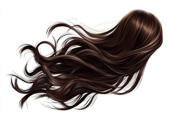 A long brown hair with a lot of volume