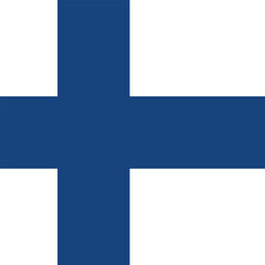 Obraz premium Square shaped national flag of the European country of FINLAND