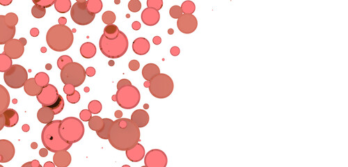 3d confetti png. red confetti falls from the sky.