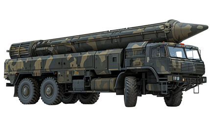 Self-propelled Anti - aircraft air defense system. Land military vehicles. Weapon equipment. Destroy air targets. Ai generated. Colorful PNG illustration 