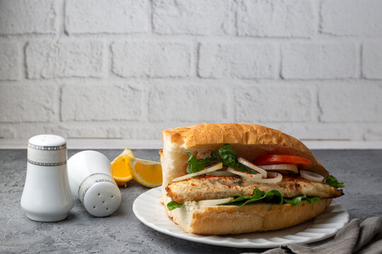 Turkish Balik Ekmek - Fish sandwich.