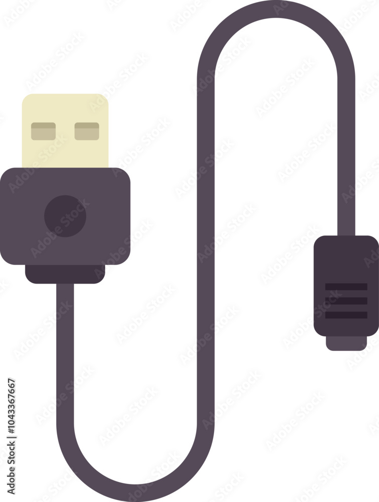 Poster usb cable connecting to a device, enabling data transfer and charging capabilities