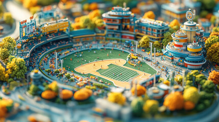 Sports 3D Doodles Background