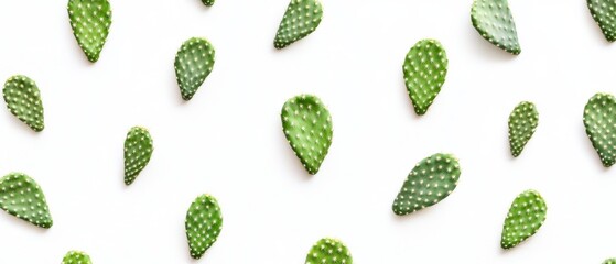 Modern Cactus Arrangement on Seamless Background