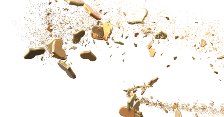 hearts on a pink background. 3d render illustration for advertising. Valentine's Day.