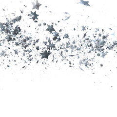 Obraz premium Starlit Christmas Plummet: Spectacular 3D Illustration Showcasing Descending Holiday Star Clusters