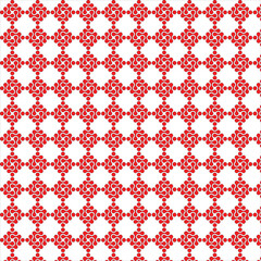 Abstract shape pattern red white design