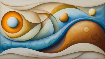 Obraz premium Dynamic Visualization of Energy Flowing Through Abstract Shapes and Colors