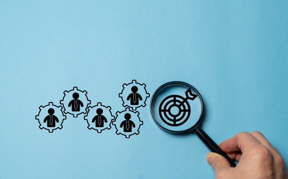 Concept of teamwork or collaboration for business and organizational success, team effort.