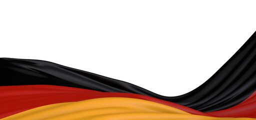 A German flag waving in the wind