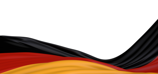 A German flag waving in the wind
