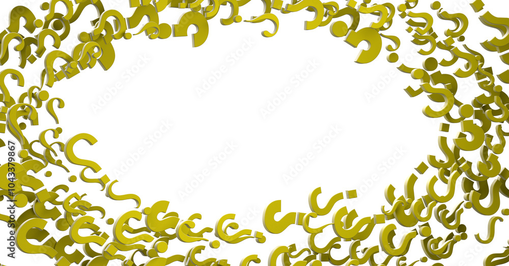 Poster question mark symbols for faq