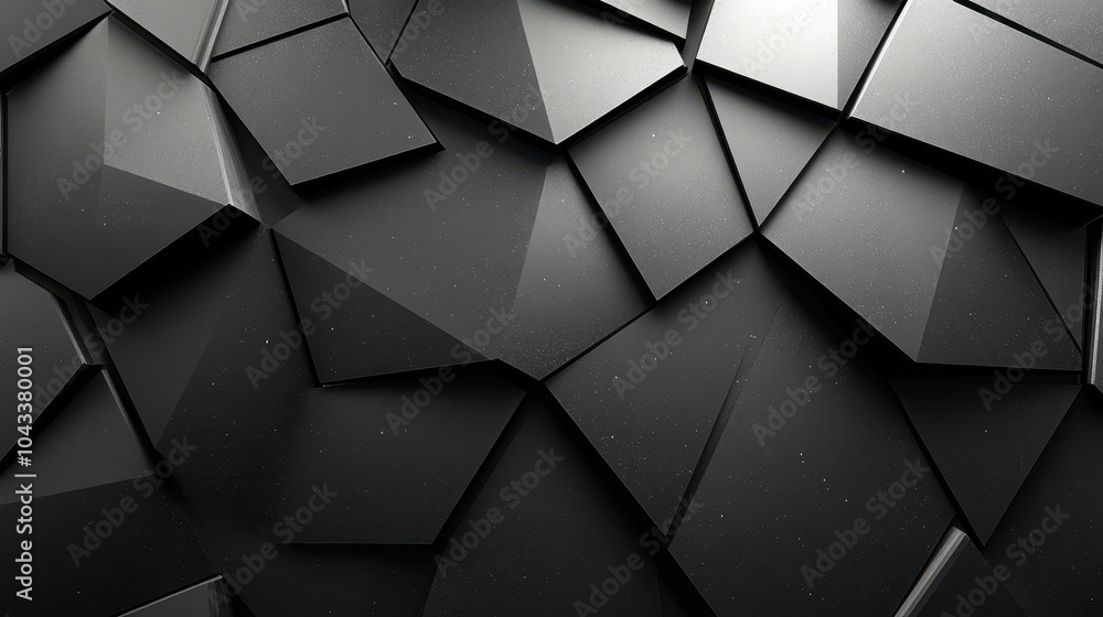 Poster abstract black triangular geometric pattern with modern design elements