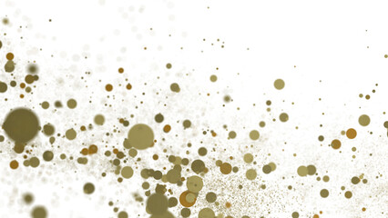 gold  Rainfall: Astonishing 3D Illustration of gold  Confetti Shower