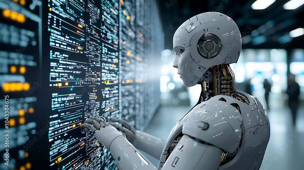 Aufkleber Envisioning a future in ai-driven financial markets the role of robotics and data analytics in shaping economic landscapes