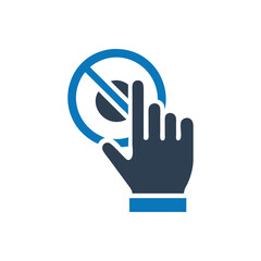 Fototapeta premium Vector Don't Touch Icon on white background