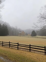Foggy Farmhouse.