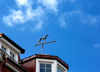 veleta con forma de perro sobre una flecha